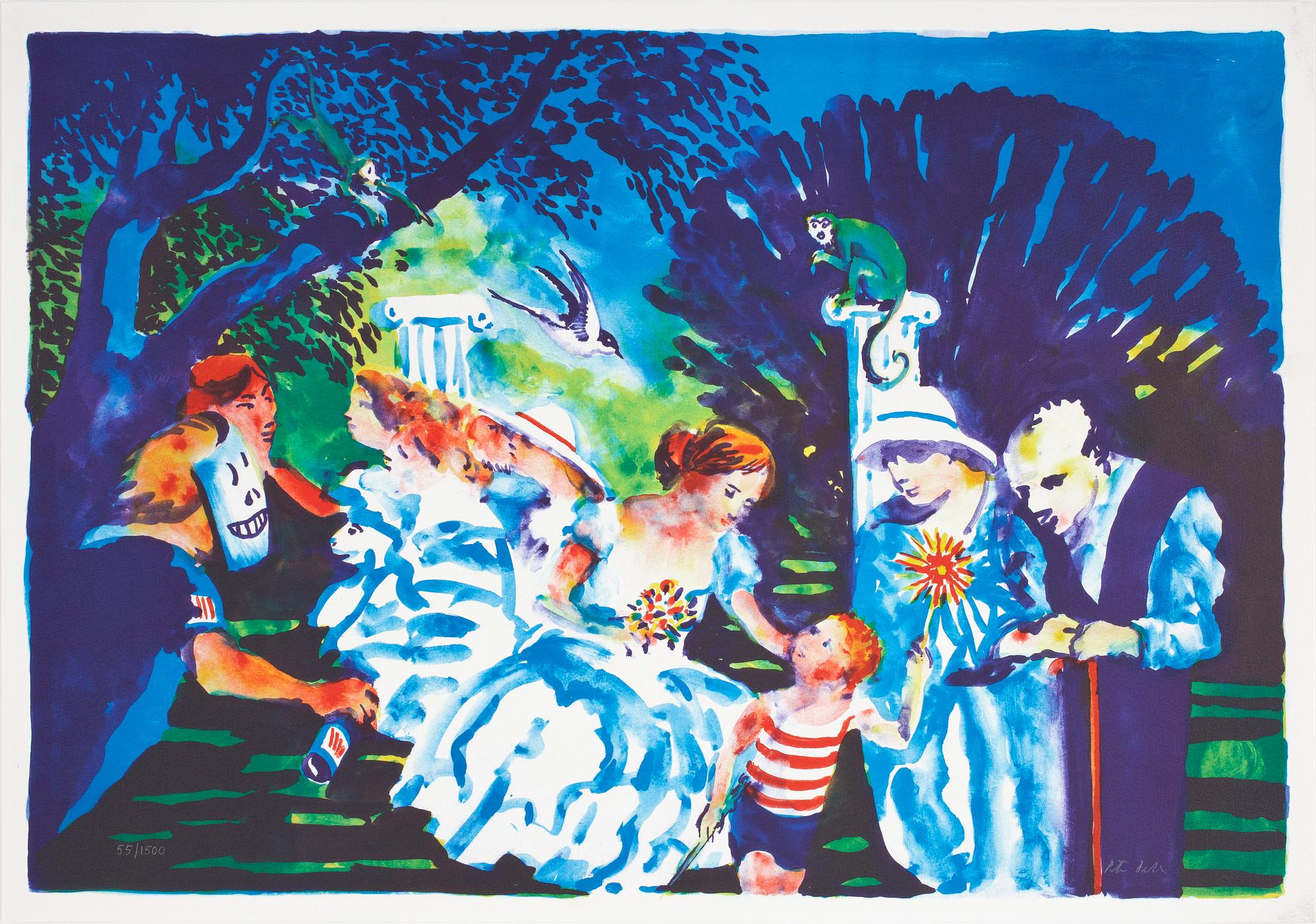 PETER DAHL, färglitografi, signerad och numrerad 55/1500.