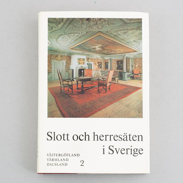 Bokverk, "Svenska slott och herresäten", 18 volymer, Allhems Förlag, Malmö, 1966-1971.