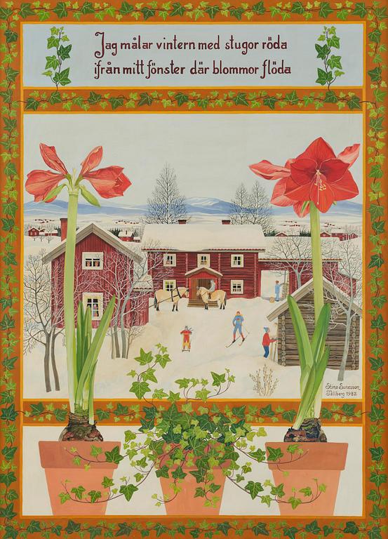 Stina Sunesson, "Jag målar vintern" (I paint the winter).