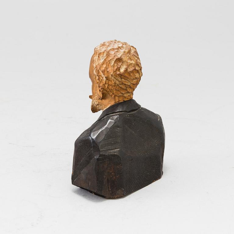 AXEL PETERSSON DÖDERHULTARN, träskulptur, snidat och delvis bemålat trä.