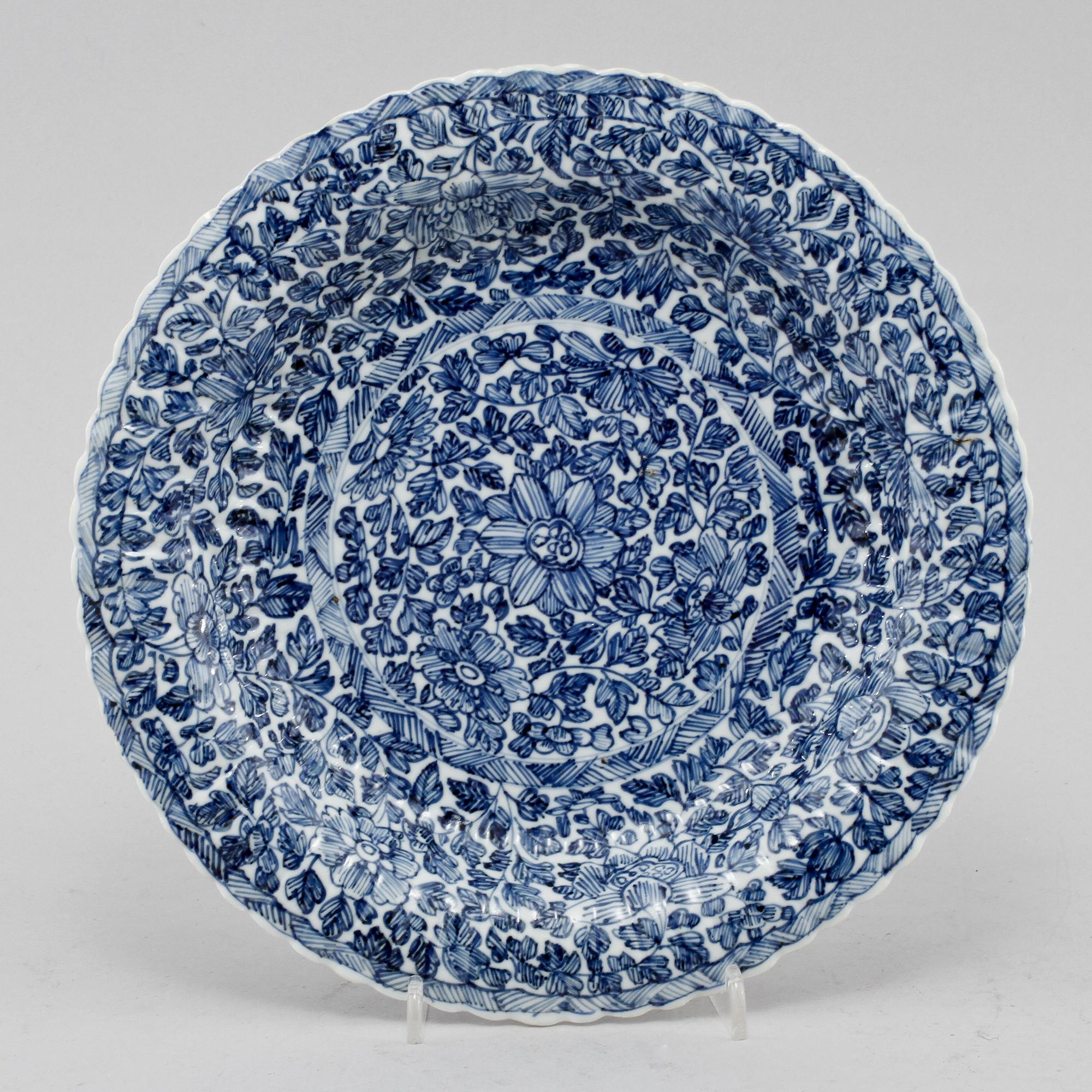 TALLRIK, porslin, Kangxi-stil, Kina, troligen 1800-tal.