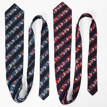 Louis Vuitton, ties, 2 pcs, "Americas Cup".