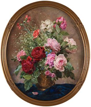 Louis Marie de Schryver, Still life with flowers.