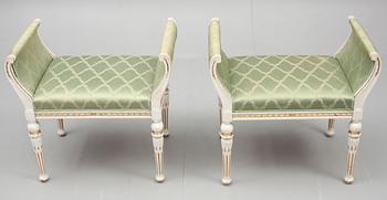 SALONGSMÖBLEMANG, 10 delar, empirestil. 1900-talets början.