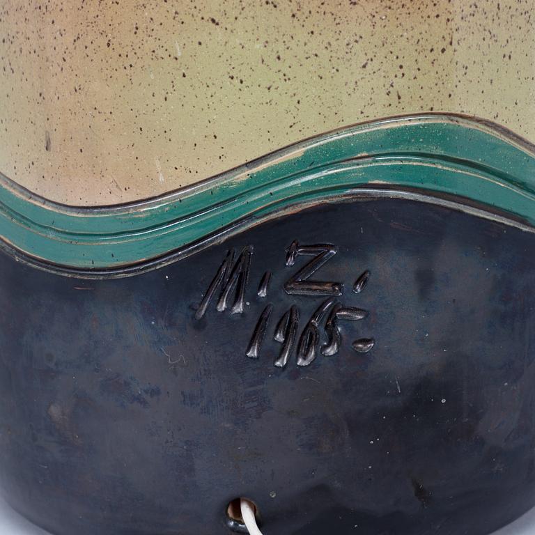 Marian Zawadzki, A ceramic floor/table lamp, Tilgmans, signed and dated 1965.