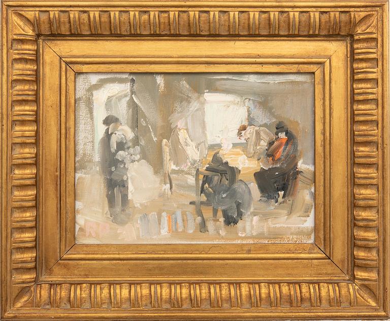 Ragnar Person, Interior with Figures.