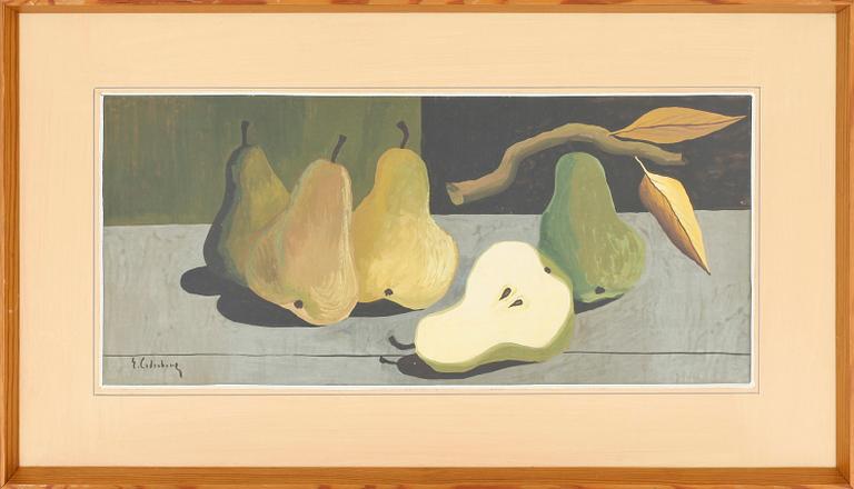 ERIC CEDERBERG, tempera på pannå, sign.