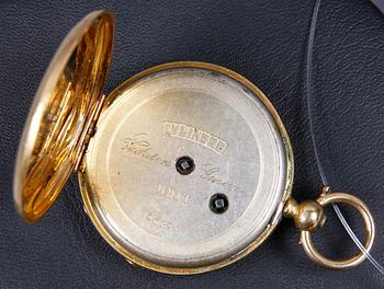 DAMFICKUR, guld, Vacheron, Genéve, sent 1800-tal.