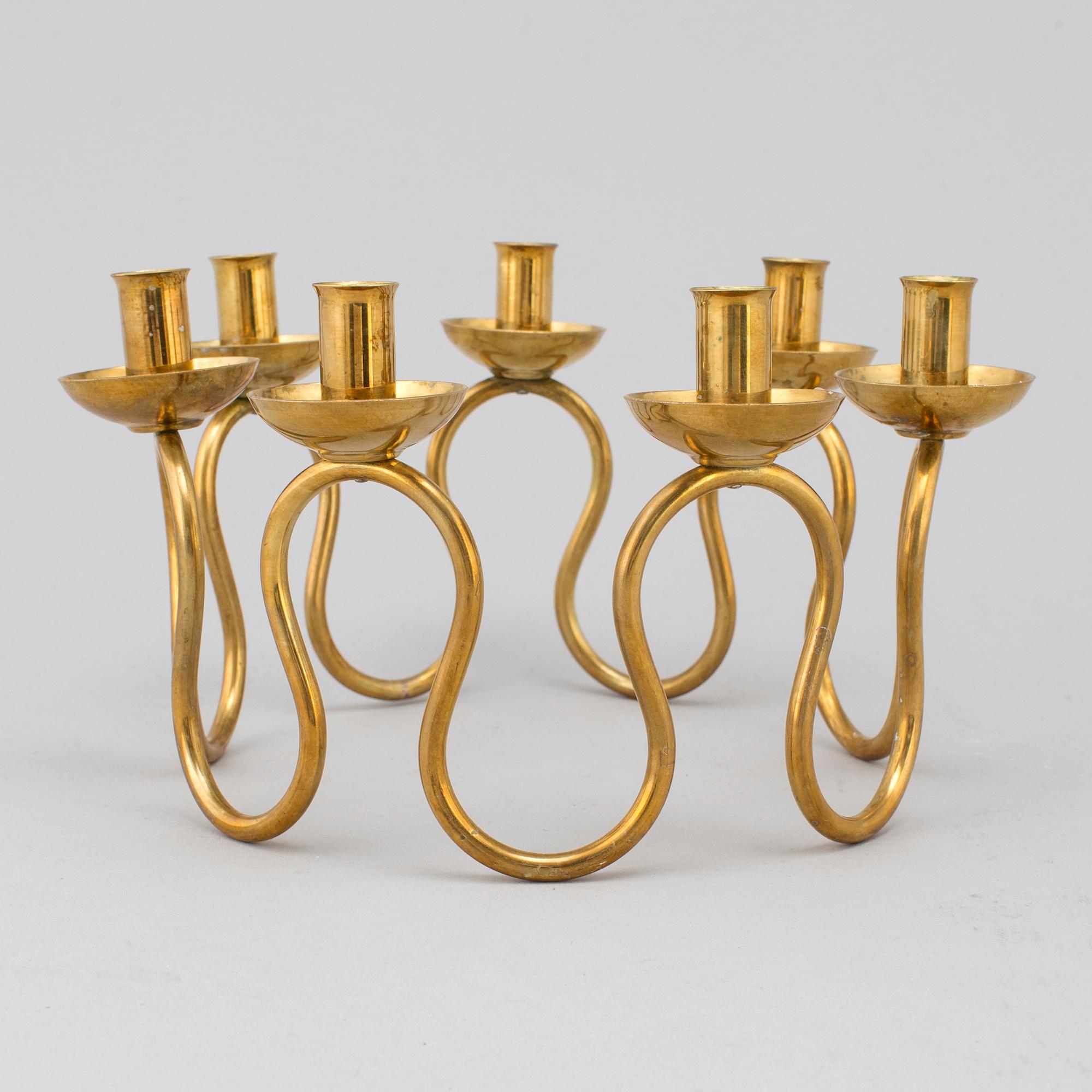 LARS HOLMSTRÖM, a brass candlestick.