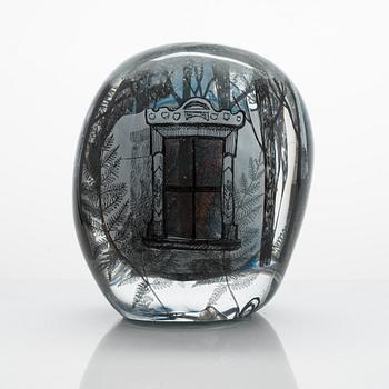 Sini Majuri, a glass sculpture 'Midsummer', signed Sini Majuri Suomenlinna 2021.