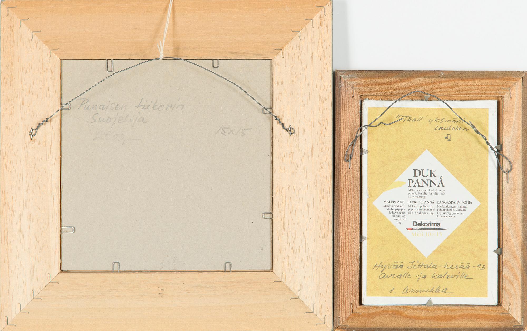 Annukka Grönlund, "Den röda tigerns beskyddare" samt "Här sjunger jag i alla ensamhet".