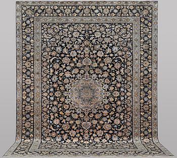 A carpet, Kashan, ca 405 x 295 cm.