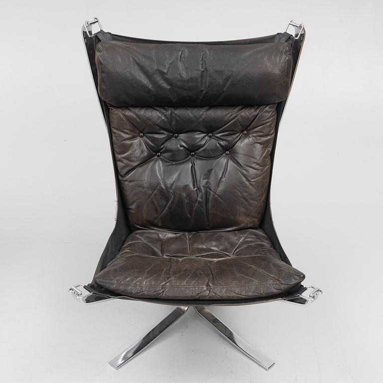 Sigurd Ressel, fåtöljer, ett par, "Falcon chair", Vatne Möbler, Norge, 1970-tal.