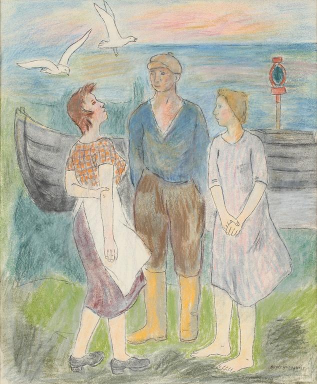 BIRGER LJUNGQUIST, pastell, sign.