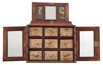 A Baroque circa 1700 miniature cabinet.