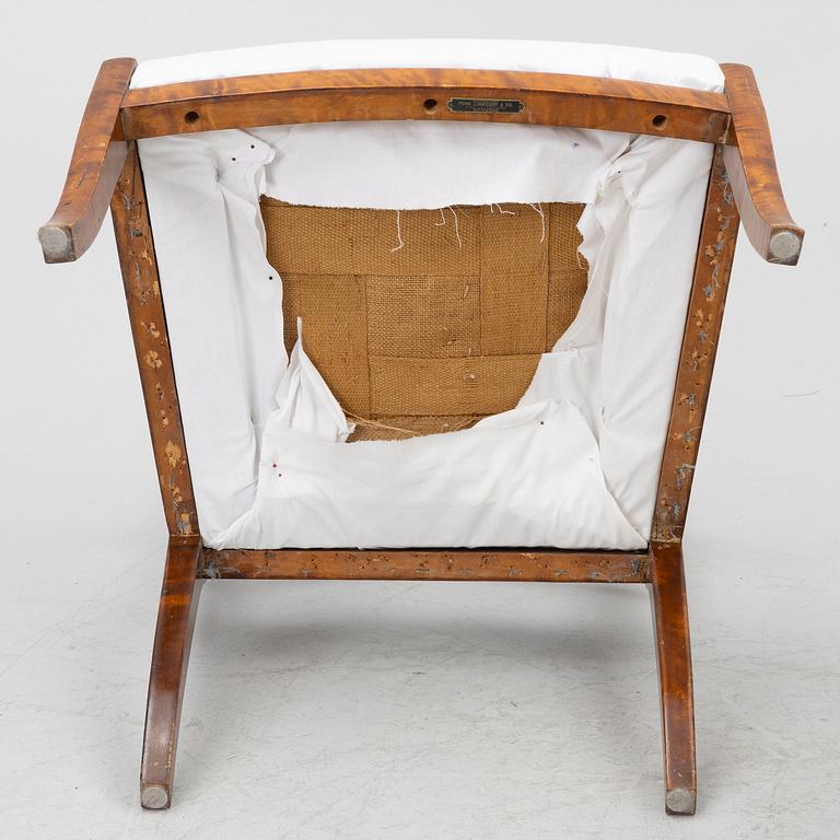 Carl Malmsten, A pair of Swedish Grace armchairs, SMF/Ferdinand Lundquist & Co, Gothenburg 1920s.