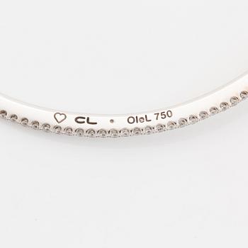 An Ole Lynggaard 18K white gold "Love" bangle set with round brilliant-cut diamonds, design Charlotte Lynggaard.