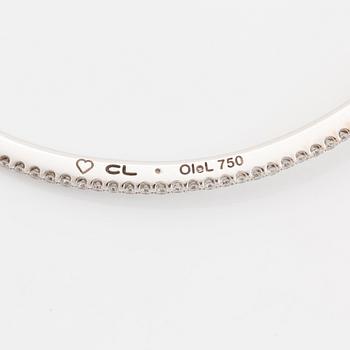 An Ole Lynggaard 18K white gold "Love" bangle set with round brilliant-cut diamonds, design Charlotte Lynggaard.