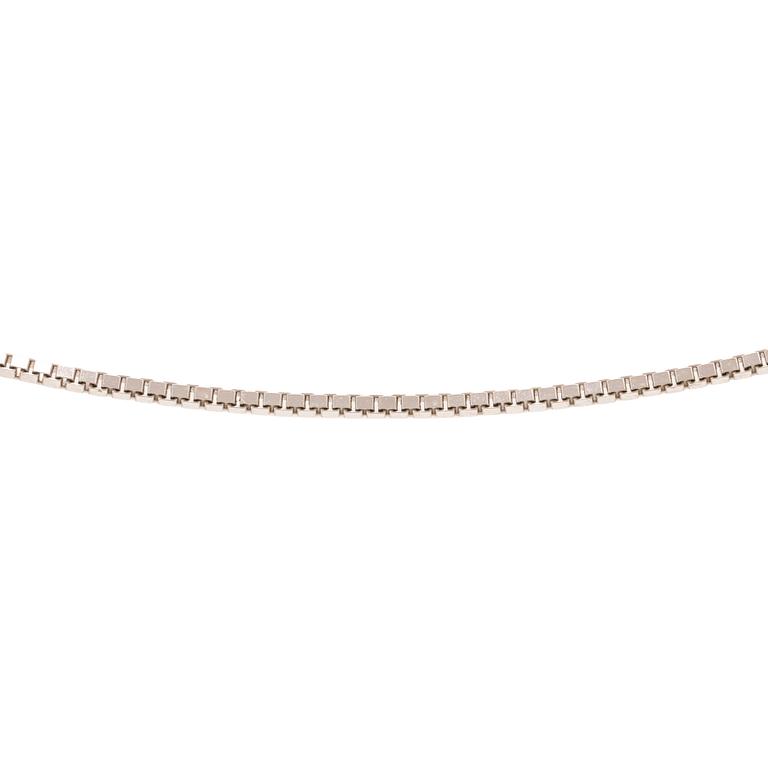 An 18K white gold venezia necklace.