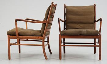 OLE WANSCHER, karmstolar, ett par "Colonial Chair, PJ 149", Poul Jeppesen, Danmark.