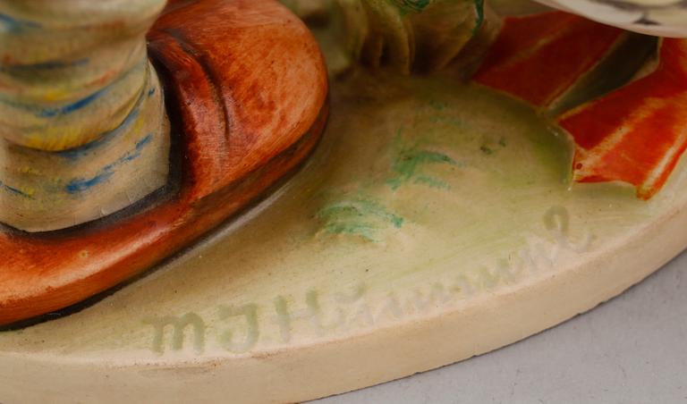 FIGURER, 2 st, porslin, MJ Hummel, Goebel, 1920-tal.